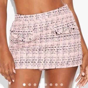 Pink Tweed Women's Shorts
